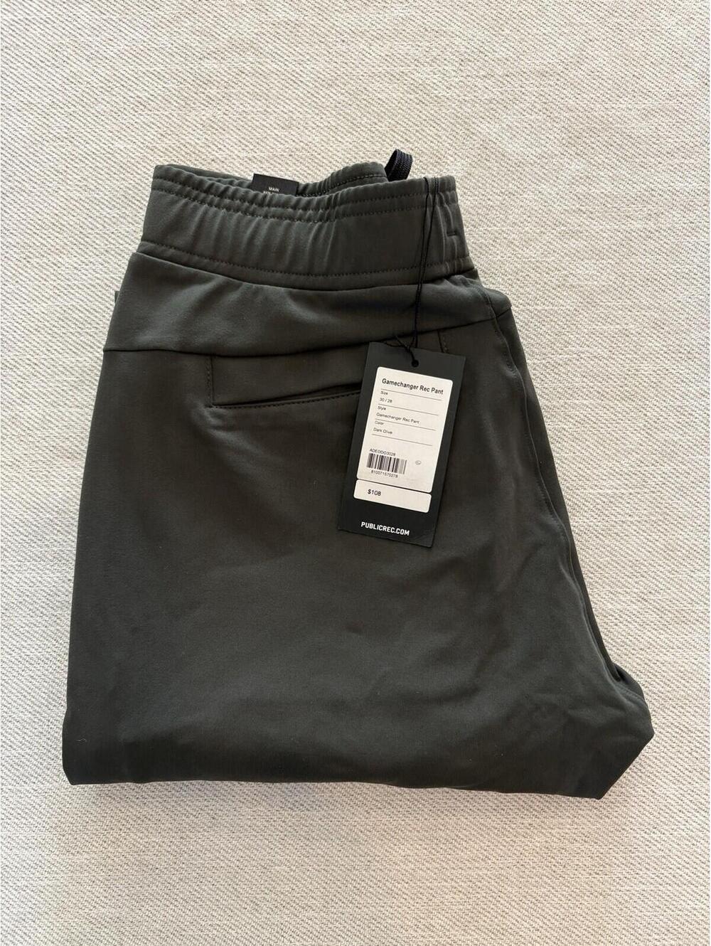 NWT Public Rec Gamechanger Pant 5-Pocket Mens 30x28 Dark Olive Athlesure Corp